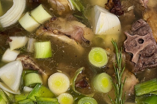 Halal Bone broth simmering